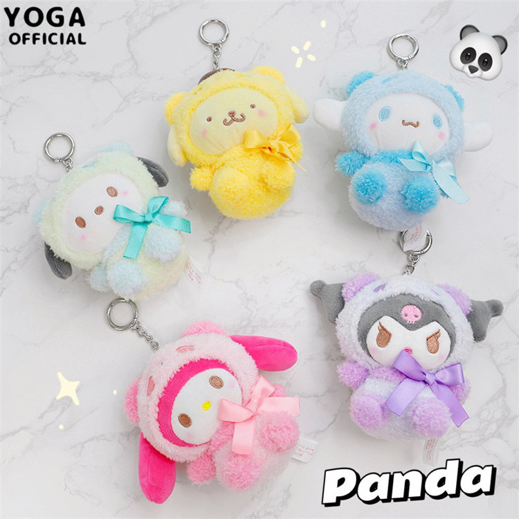 JM Sanrio Japan Figure Stuffed Plush Toys Kuromi Plush My Melody Mini Kawaii Sanrio Kitten Plush Keychain Wholesale