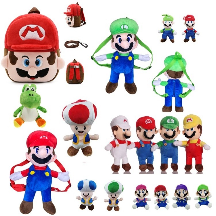 JM New 25cm Super Bros Plush Toy Mario Doll Toy Soft Stuffed Animal Dolls Toy Kids Children Birthday Christmas Gift