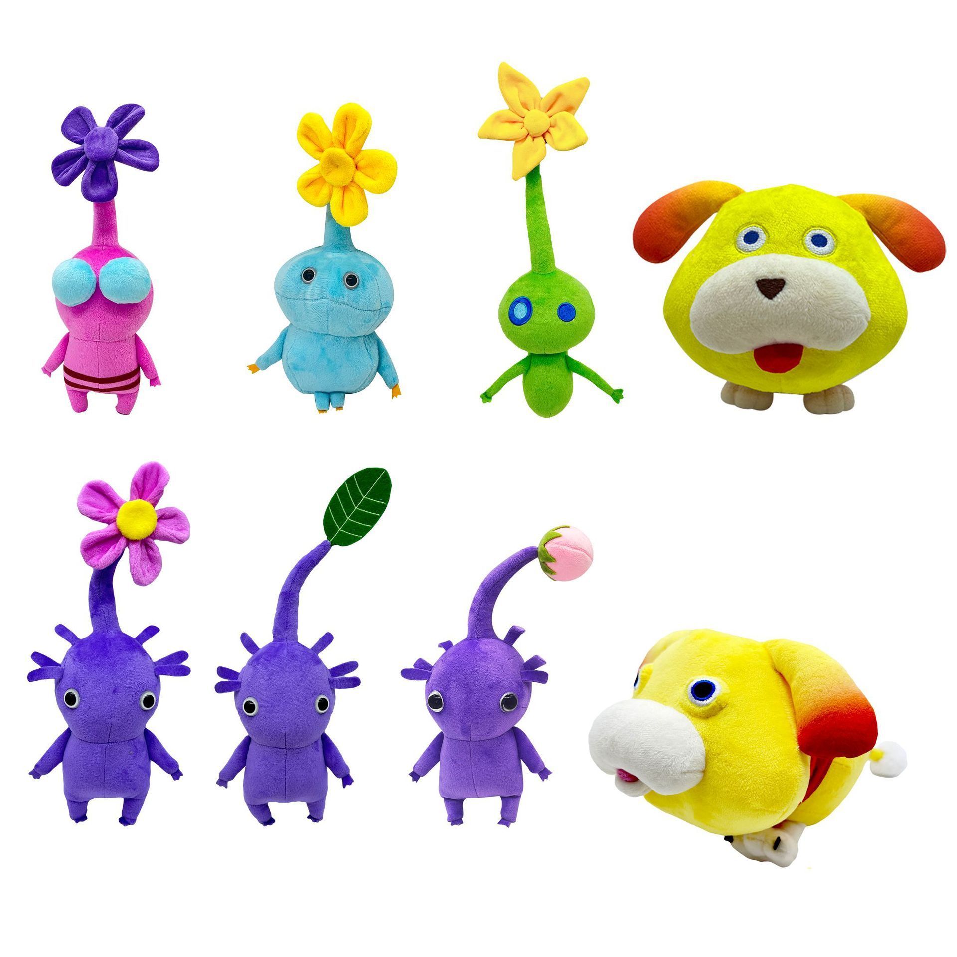 2023 New Purple Pikmin Plush Dolls Pikmins 4 Cute Cartoon Anime Figure Flower Game Fans Gifts Stuffed Animal Pikmins Plush Toys