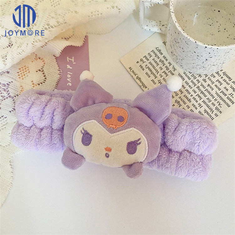 JM Sanri Plush Bundle Headband Kulomi Cartoon Cutesanrio hair accessories  Hair Band Headwear Female