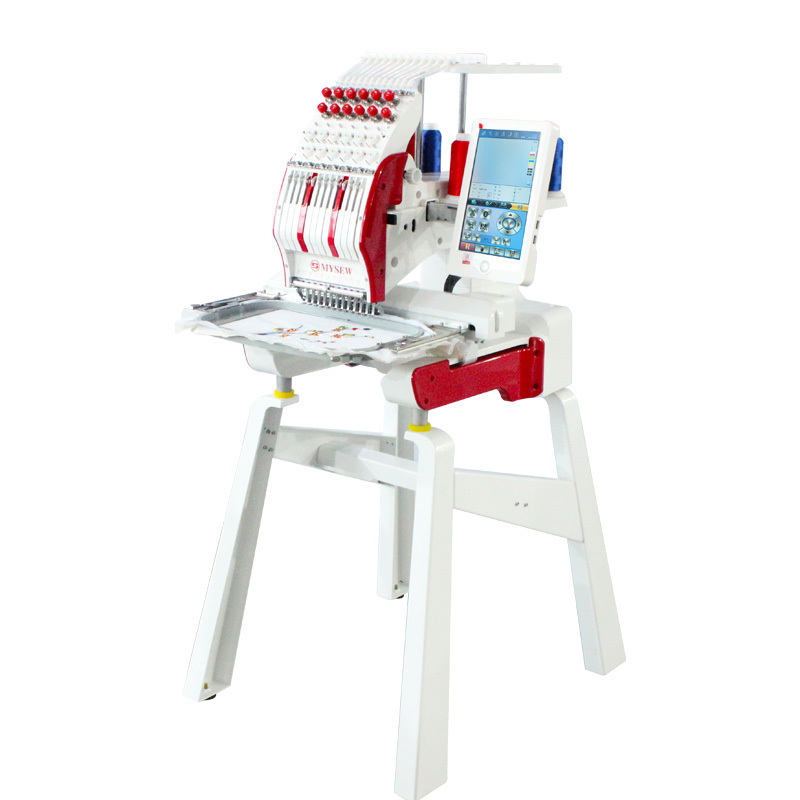 MYS1201N  Single Head Computer Embroidery Machine High Speed Multi Function  Garment Embroidery Machine 12 Color