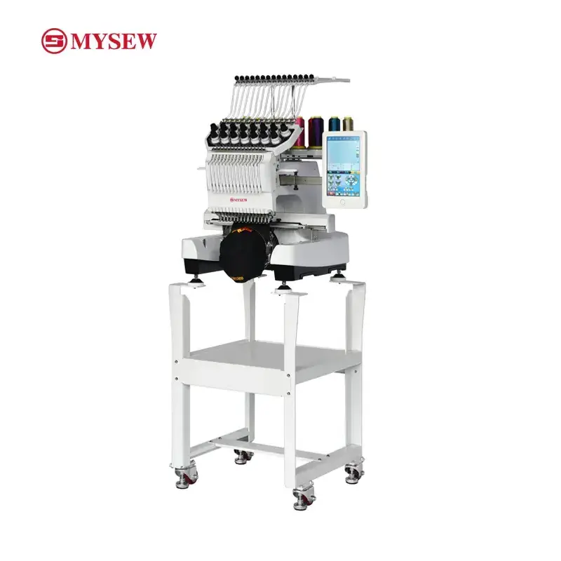 MYSEW MFS1500 high speed automatic computerized multi-needle hat 3D embroidery sewing machine with prices