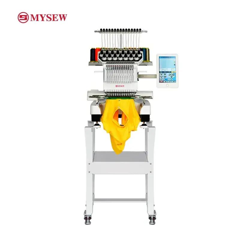 MYSEW MFS1500 high speed automatic computerized multi-needle hat 3D embroidery sewing machine with prices