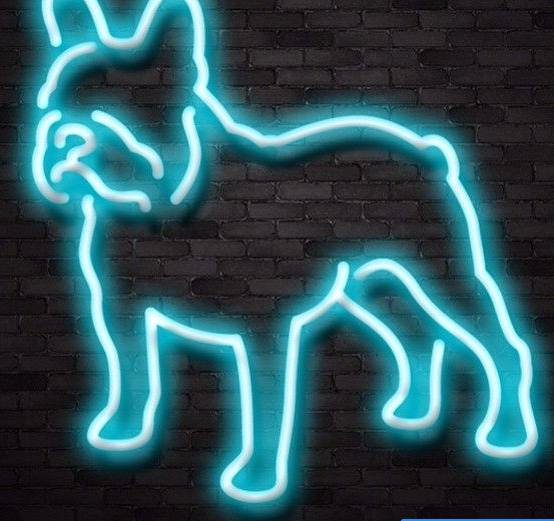 French bulldog custom dropshiping LED  neon light high quality custom letter neon sign