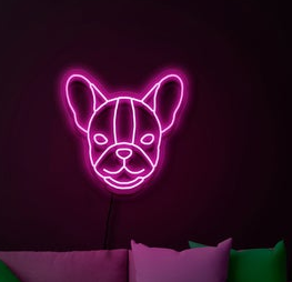 French bulldog custom dropshiping LED  neon light high quality custom letter neon sign