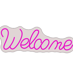 Ready to ship welcome custom led neon light sign flex neon letter for bedroom decoration