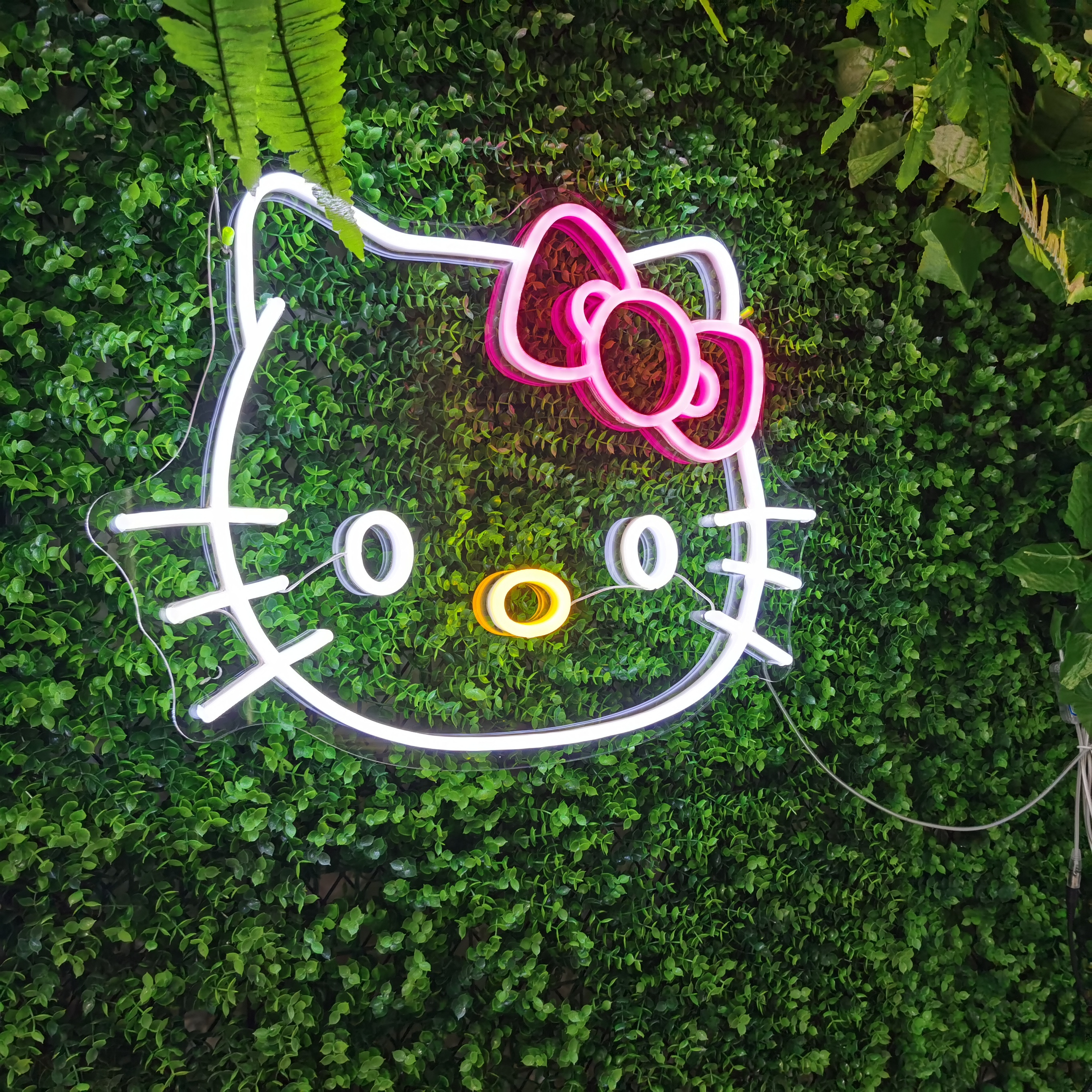 Ready to ship Hello kitty custom led neon light sign flex neon letter for bedroom decoration