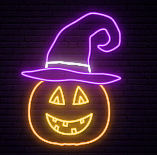 2022 hot sale style  halloween pumpkin neon light sign for halloween neon party