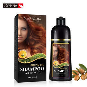 MARACUJA 500ml Argan oil Hair Color Dye Shampoo Private Label Natural Black Color Argan oil  hair  dye shampoo