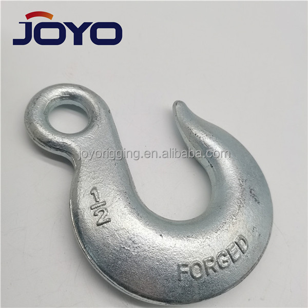 High quality rigging galvanized drop forged carbon steel or alloy steel  324 lifting eye slip hook