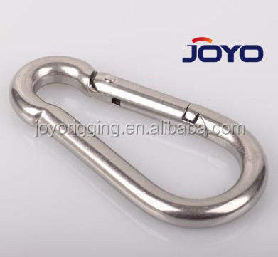 China manufacturer stainless steel 304 or stainless steel 316 carabiner Din5299 Spring Snap Hook with eye and screw.. .