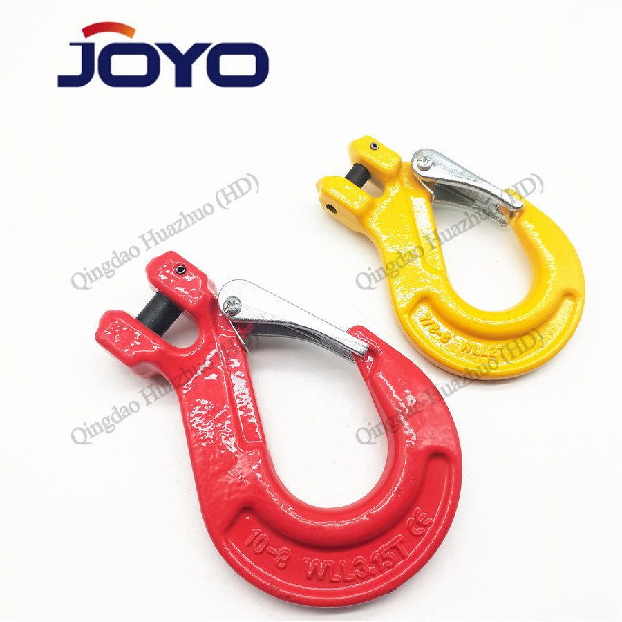 G80 lifting hook Drop Forged alloy Steel Lifting eye sling hooks with cast latch ,CE certificate,ISO9001:2015