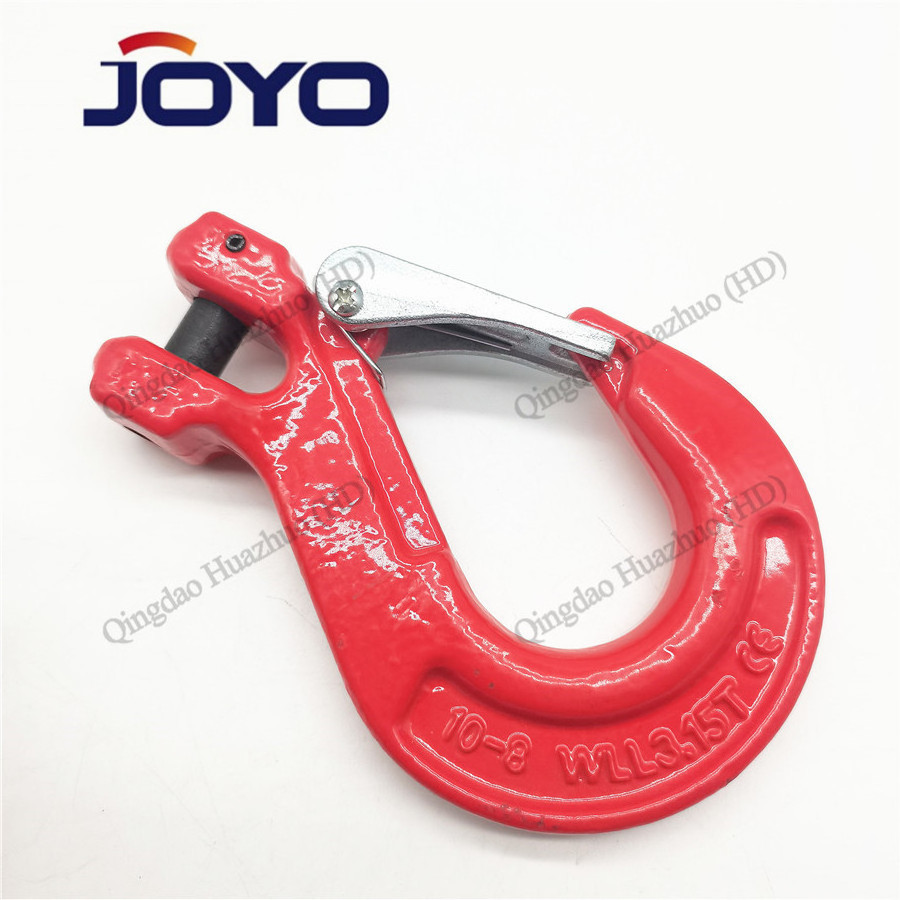 G80 lifting hook Drop Forged alloy Steel Lifting eye sling hooks with cast latch ,CE certificate,ISO9001:2015