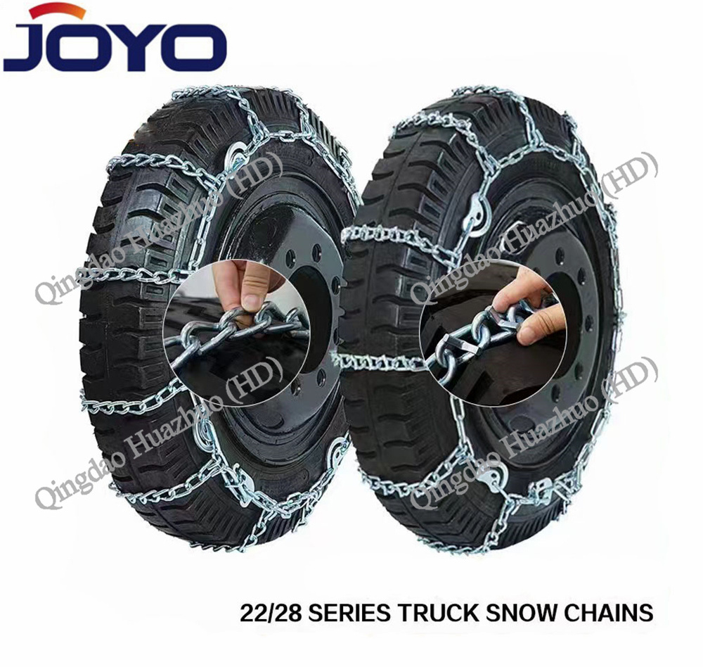 alloy steel tire chains 11/18 series truck tire chain snow chains with V-bar