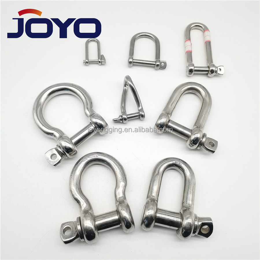 china manufacture  European type trawling square head screw pin stainless steel 304 or stainless steel  316 chain shackle...