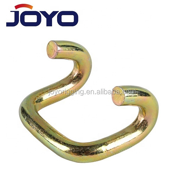 galvanized 38mm 1.5ton cargo lashing end fitting double J hook