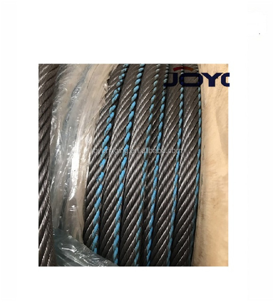 elevator rope,High quality real sisal rope core inside 8X19S+FC   11mm  elevator wire rope