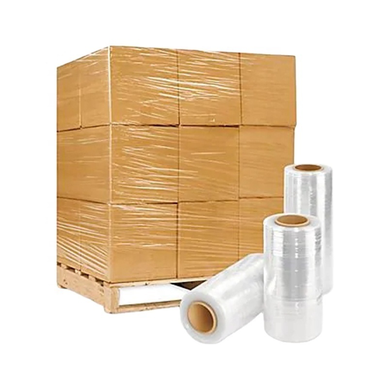 Freely provide Sample pe Wrapping Pallet Stretch Film Packaging Shrink Film Wrap Roll Hand Clear Plastic Film Transparent Soft