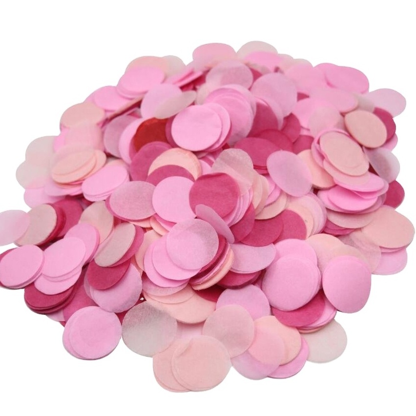 2.5cm colorful biodegradable 36 inch balloon fillings accessory round tissue copy Paper Confetti 1000g