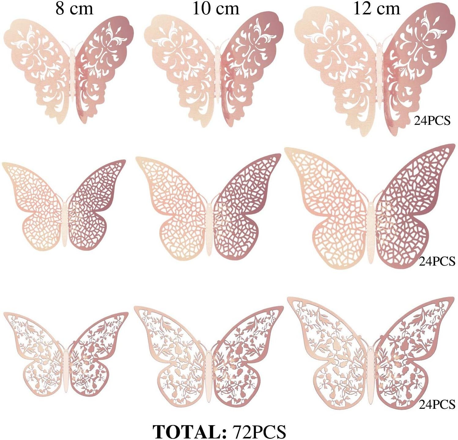 3D Butterfly Wall Decals Sticker Wall Decal Decor Art Decorations Sticker for Room Home Nursery Classroom Decor