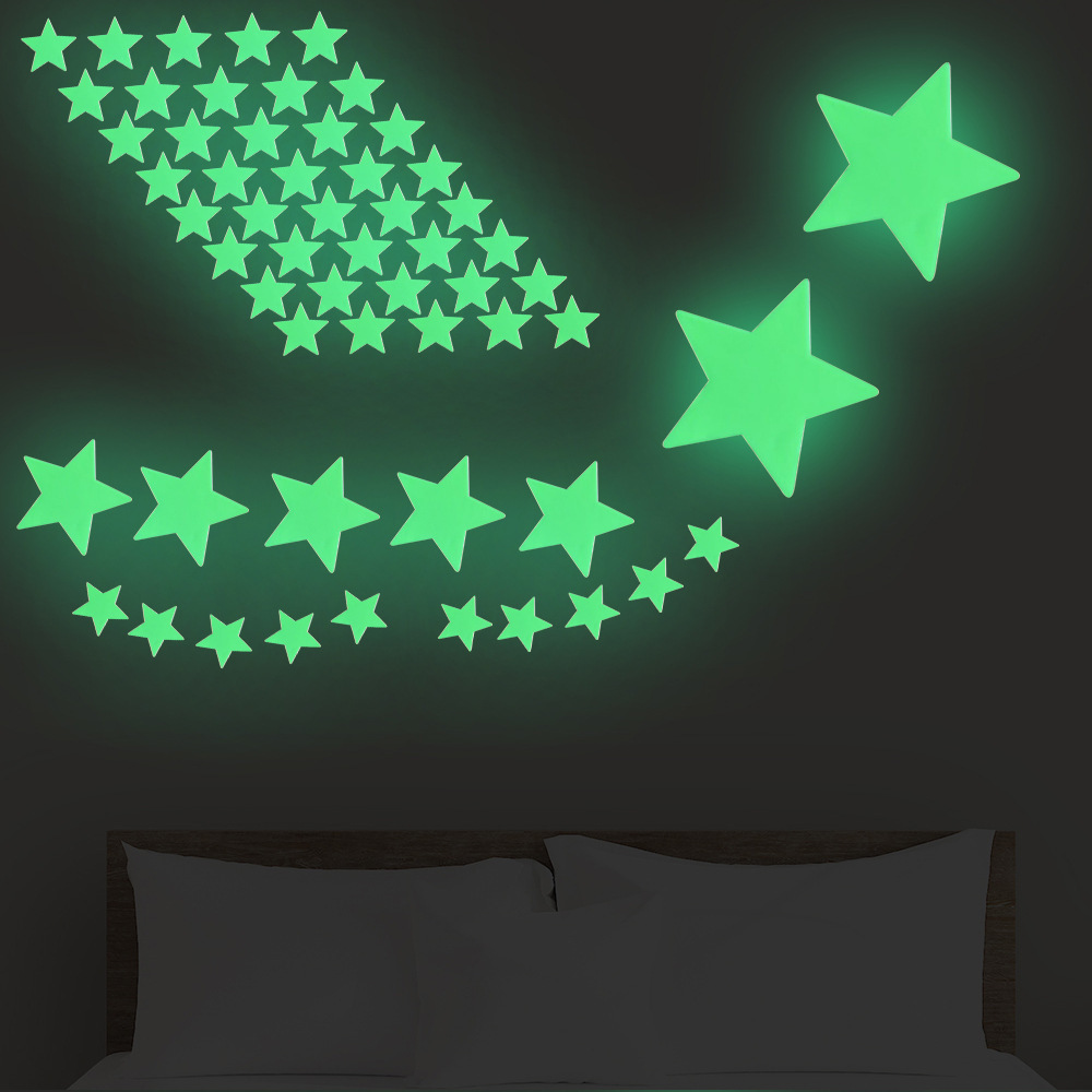 108 Pcs Luminous Stars and Planets Bright Solar System Wall Stickers Ceiling Decals for Kids Bedroom Christmas Gift