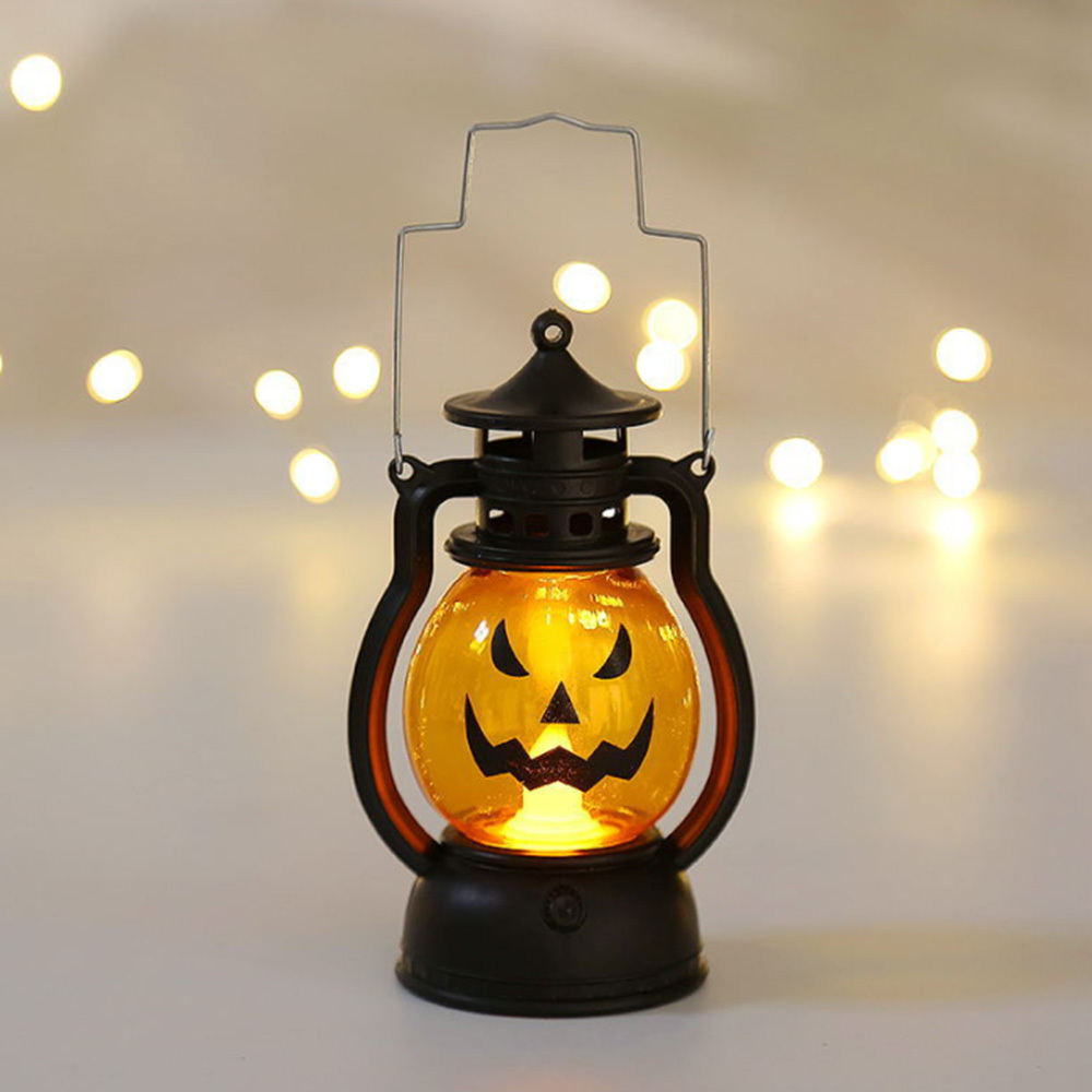 Halloween Lampshade Camping Barn Lamp Home Party Bar Led Light Pumpkin Plastic Lantern