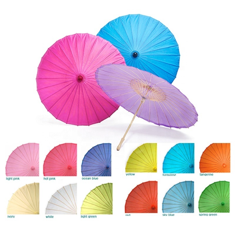 32 Inches Party Wedding Decoration Fabric Parasols Bridal Umbrella