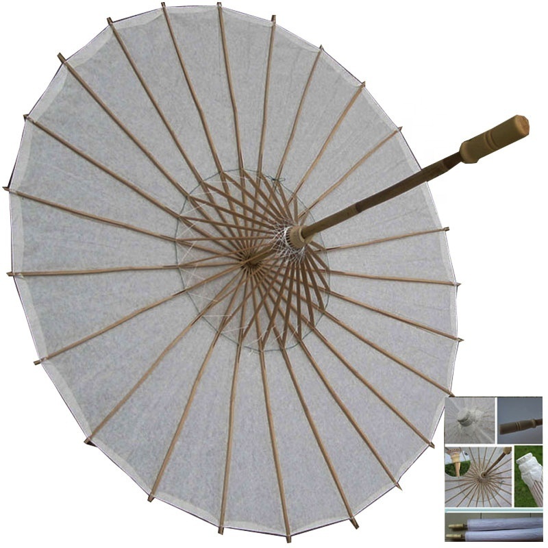 Party wedding decoration diameter 60cm white paper parasols bridal umbrella