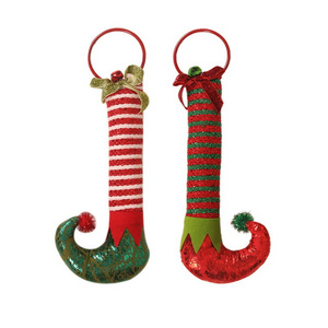 2022 Christmas Striped Elf Leg Hanging Ornaments for XMAS Holiday Home Door Hangers Decoration