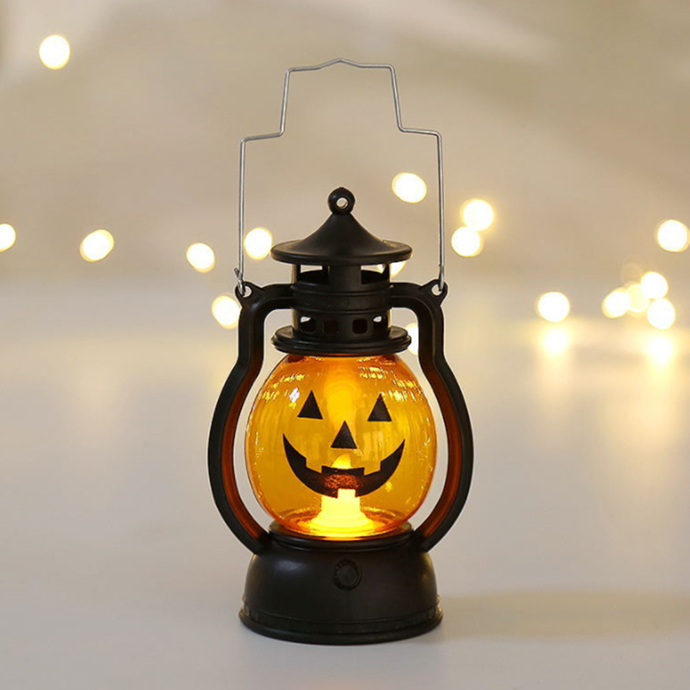 Halloween Lampshade Camping Barn Lamp Home Party Bar Led Light Pumpkin Plastic Lantern