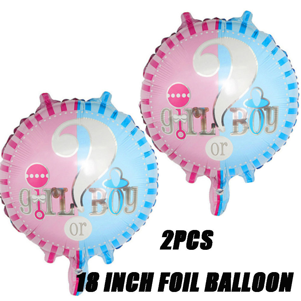 248pcs Gender Reveal Pastel Balloon Arch Garland Manual Pump Kit Party Supplies w/Paper Confetti 36 inch Big Black Balloons