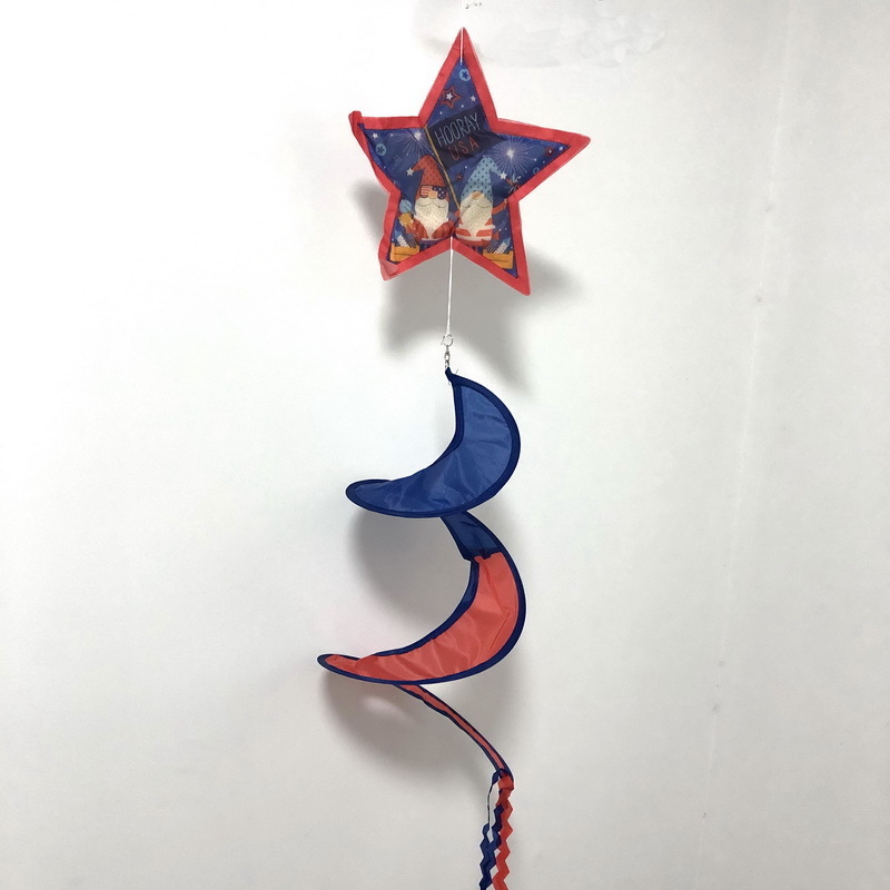 4th of July  American Flag Wind Spinners  USA  Heavy Duty  Wind Sock Hanging  Patriotic Decoration Outdoor