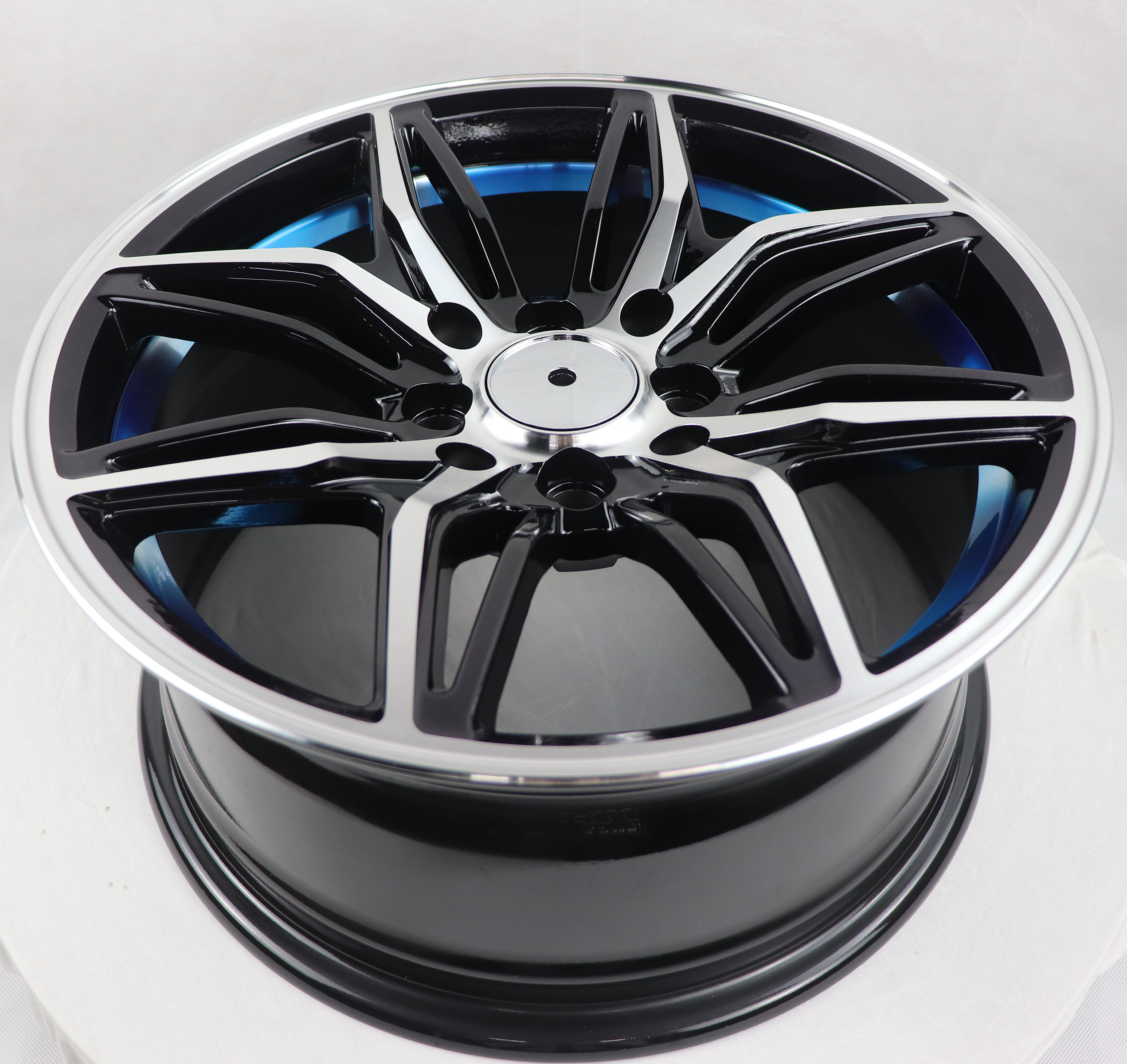 YC2057 15 inch Private car blackened concave aluminum alloy wheels, made in China high quality customizable wheels