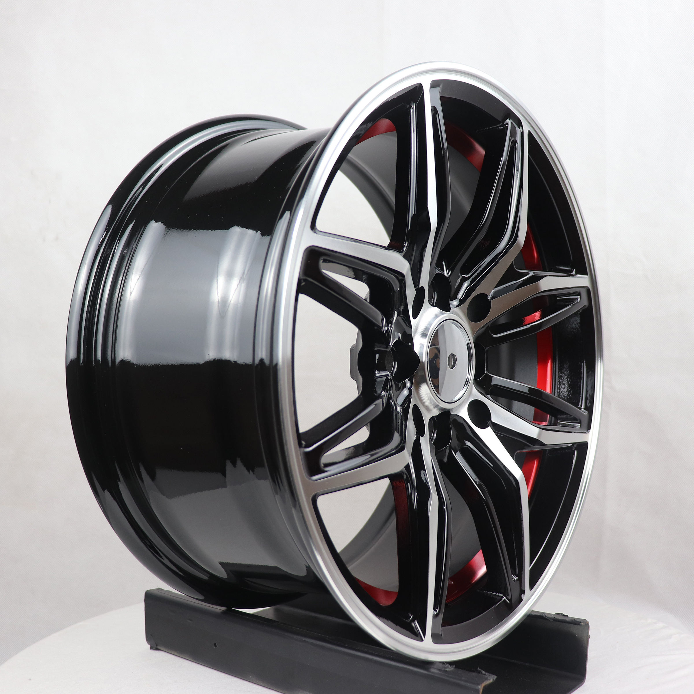 YC2057 15 inch Private car blackened concave aluminum alloy wheels, made in China high quality customizable wheels