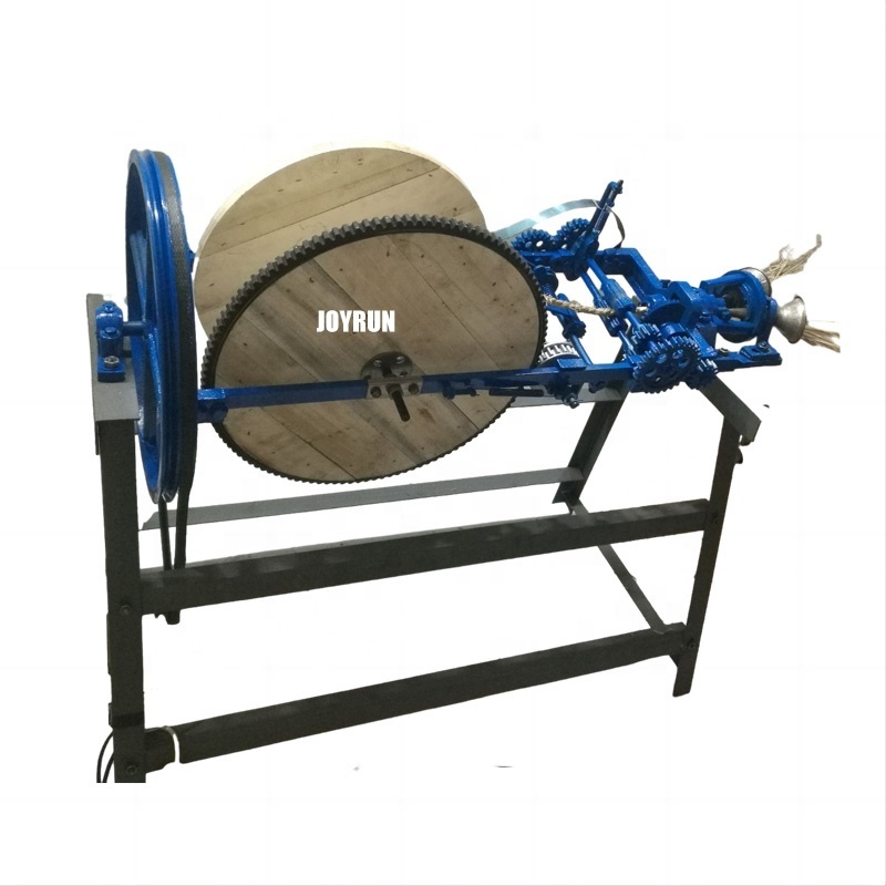 Low price small 2 strands hay straw rope making knitting machine coconut fiber rope making machine