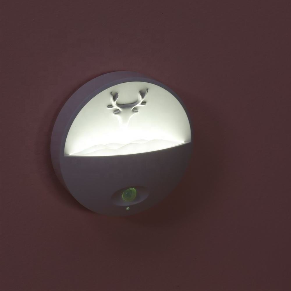 Portable Wireless Motion Sensor LED Night Light Stick On Wall Lamp Cabinet Light Bedside Lamp for Kids Bedroom Corridor Stairs