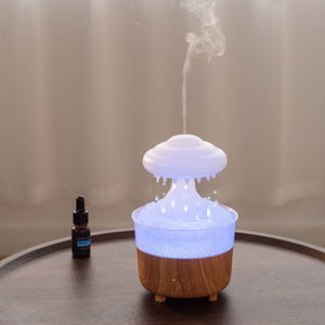 Raining Cloud Aromatherapy Essential Oil Diffuser Micro Humidifier Desk Fountain Bedside Sleeping Relaxing Mood Water Drop Sound