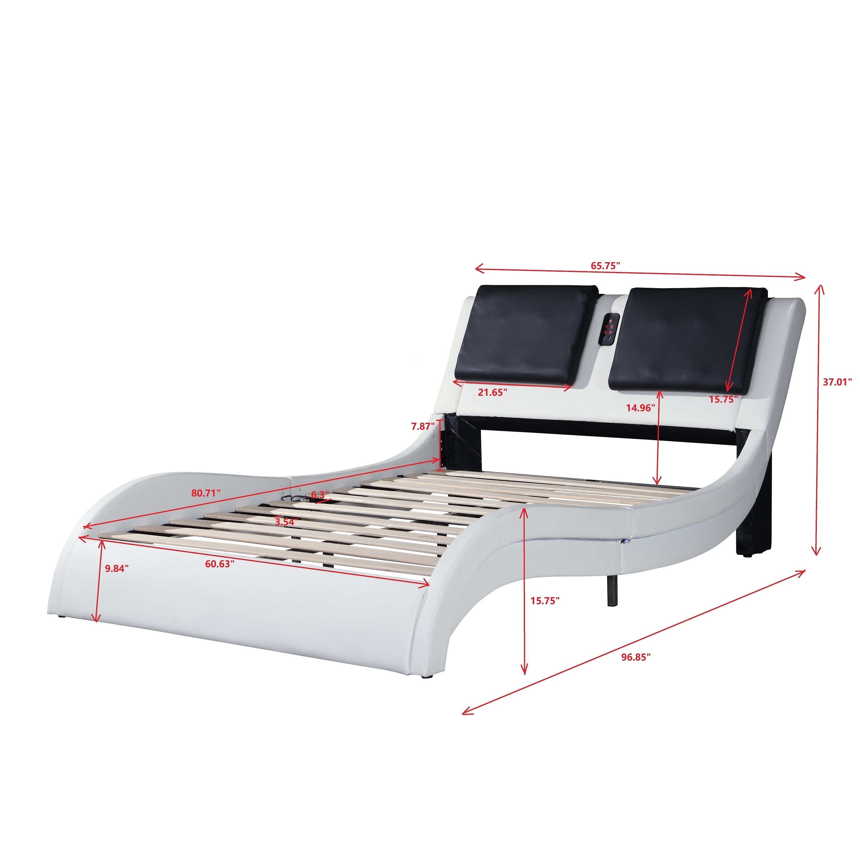 Upholstered Platform Bed Frame Free Shipping Leather White Modern Full Game Queen Beds and Twin Nodernos Luxury MDF