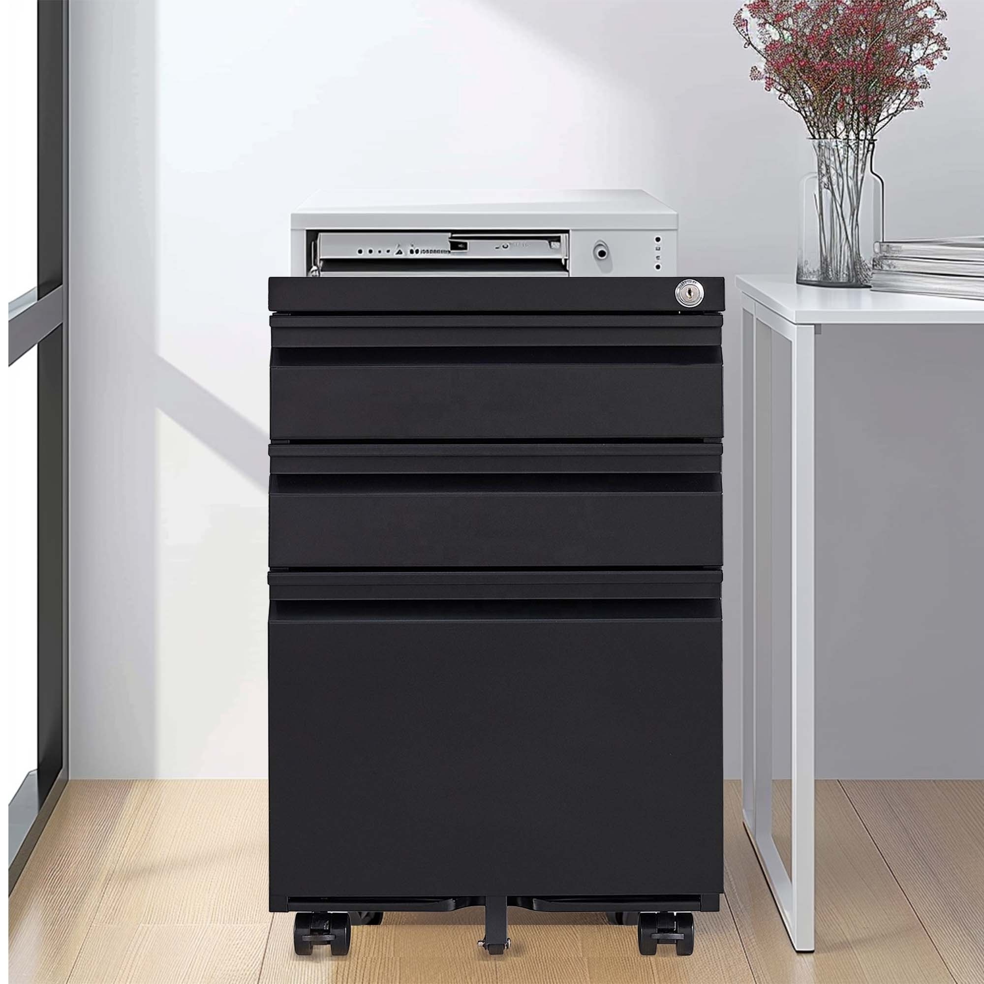 Free Shipping Metal Filing Cabinets with 3 drawers for Home Office Organizer Letters/Legal/A4 Fully Assembled