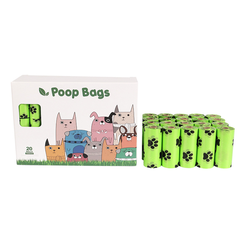 Custom disposable pet dog poop bags biodegradable poop bags dispenser holders carrier waste bag for dog