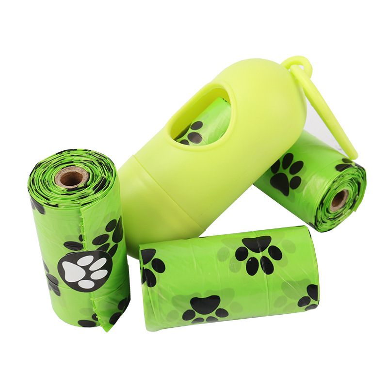 Custom disposable pet dog poop bags biodegradable poop bags dispenser holders carrier waste bag for dog