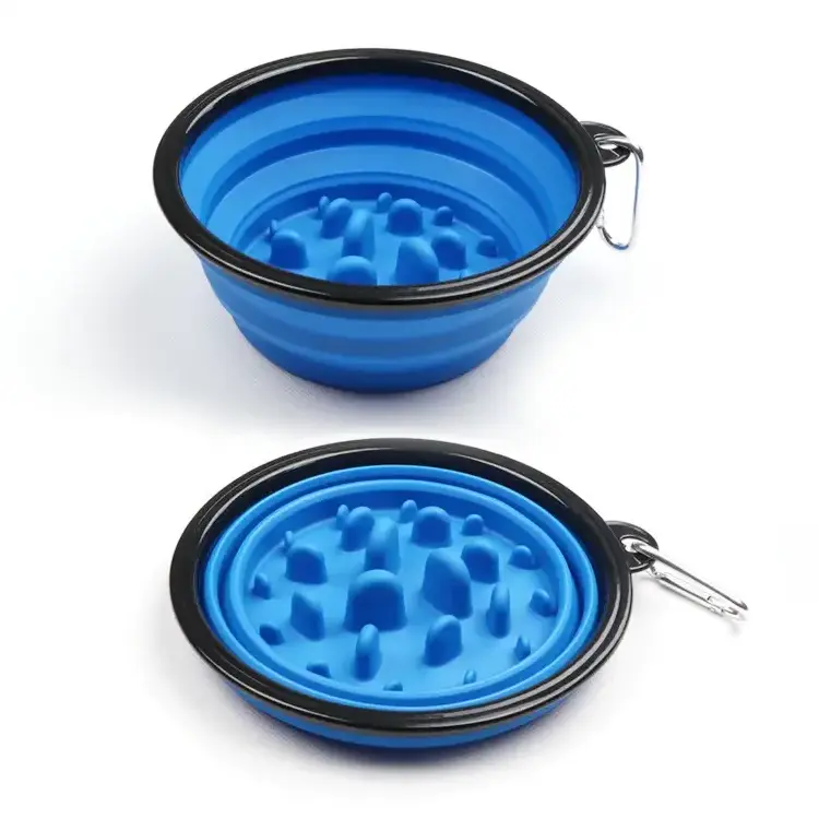 Wholesale Pet Slow Food Bowl Dog Slow Eating Slow Food Choking Dog Bowl Outdoor Portable Folding Bowl Pet Products