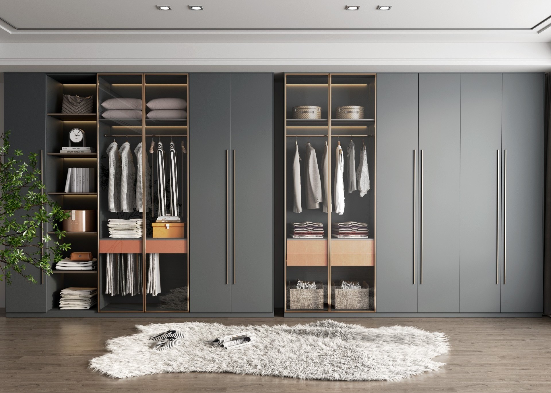 Modern modular cheap armoire wardrobe units bedroom organizer closet