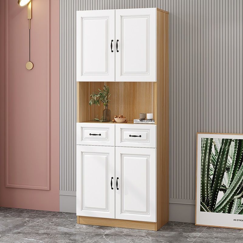 freestanding pantry storage cabinet with glass doors modern sideboard buffet cabinet wood cupboard living room dinning room