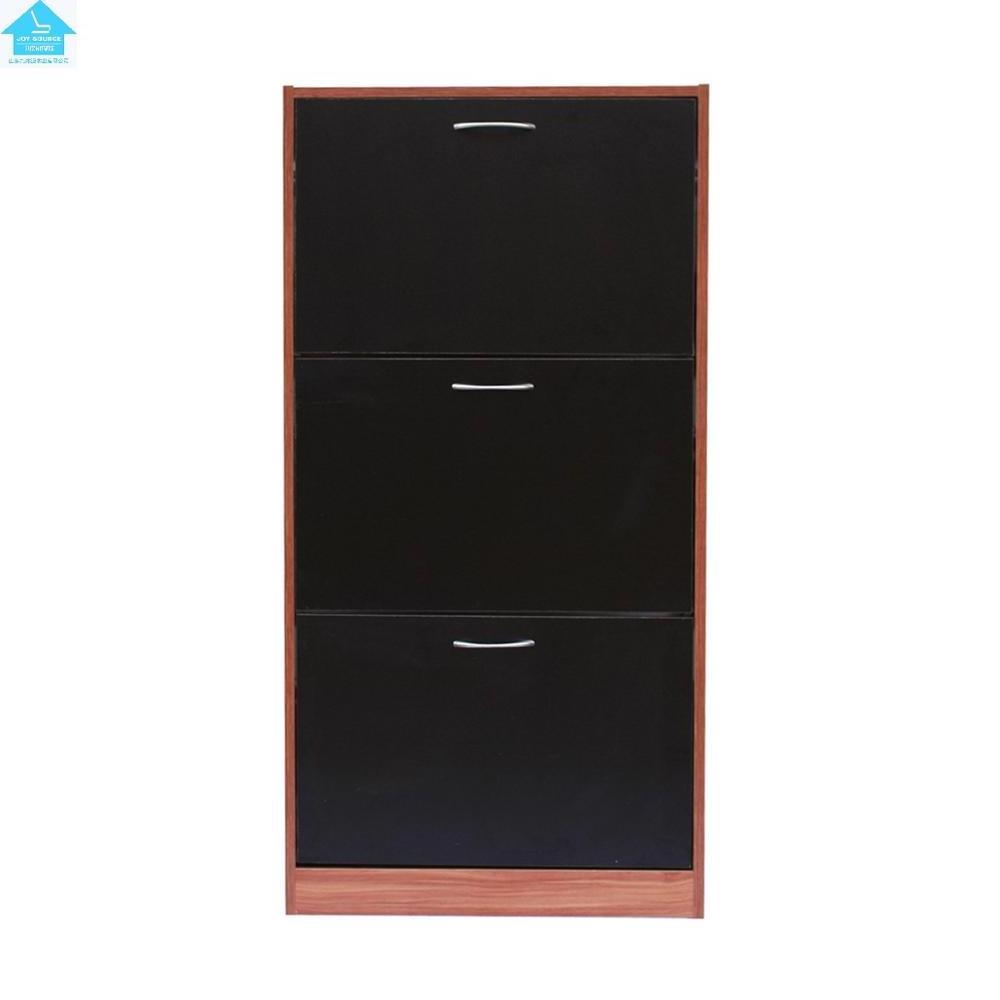 Fashion simple style tall shoe rack storage cabinet shoe shelf 3 tier layer design