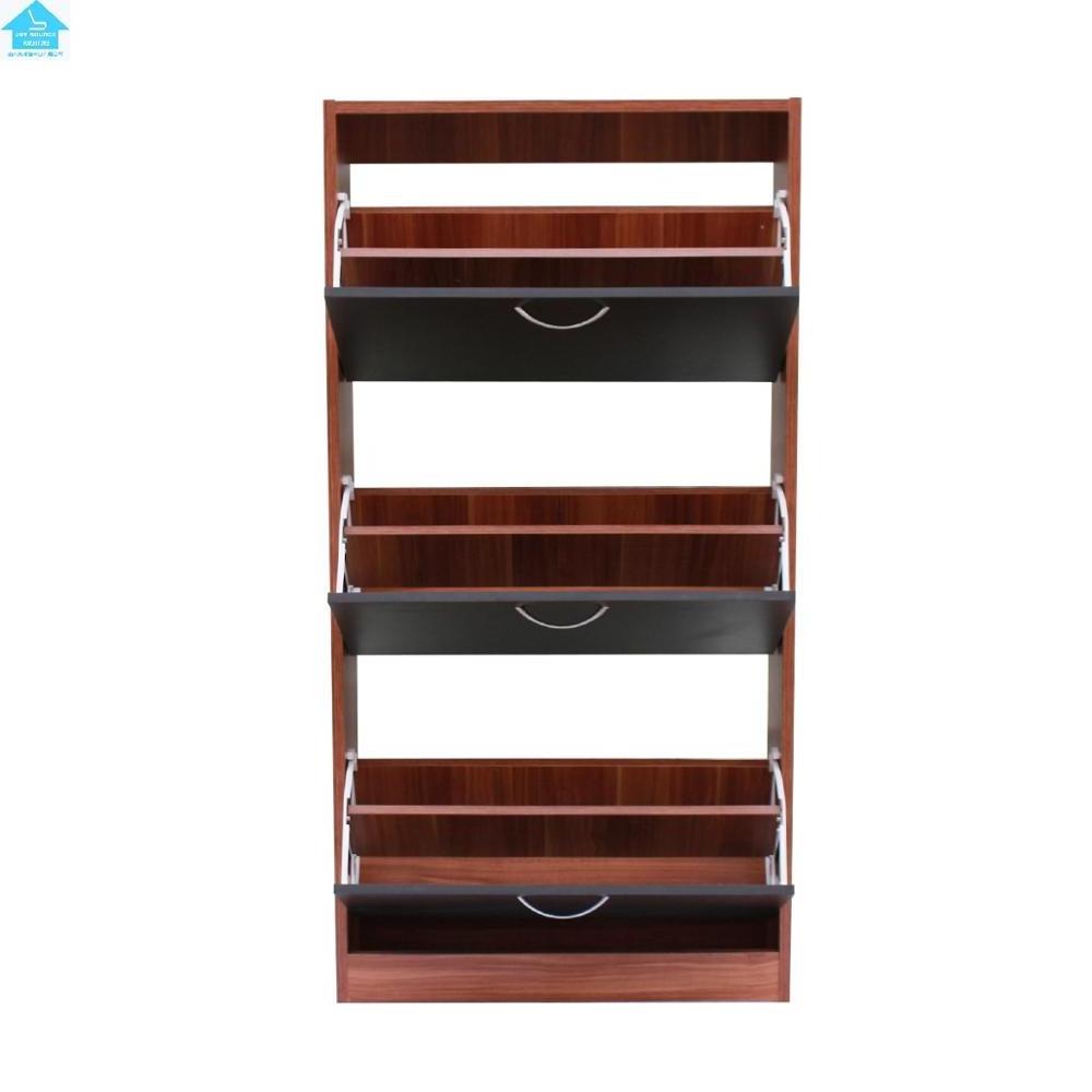 Fashion simple style tall shoe rack storage cabinet shoe shelf 3 tier layer design