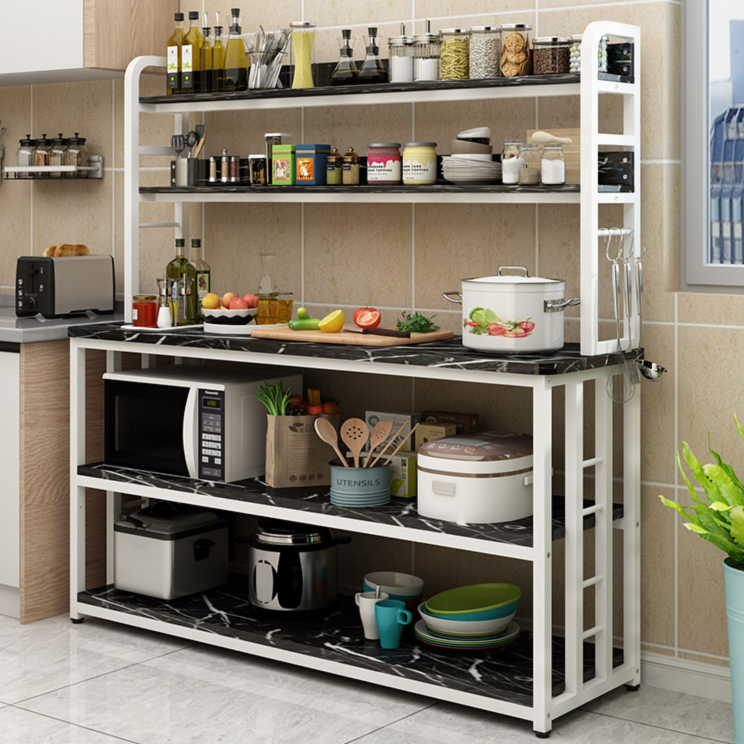 2023 Modern Portable Counter Modular Kitchen Cabinet Table With Storage And Rack Kitchen Cabinet Wooden Open Shelf with Metal