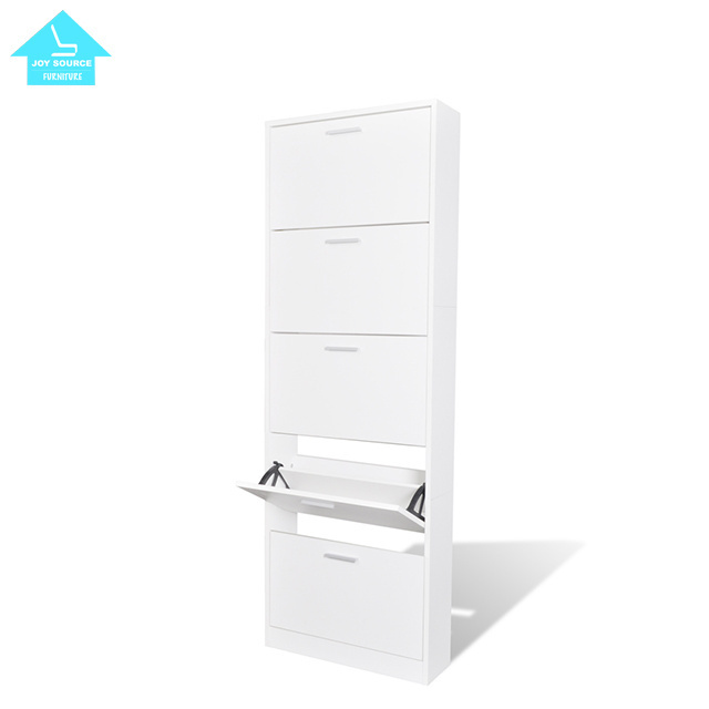 High Gloss Shoe Cabinet With Glass Door Hinge