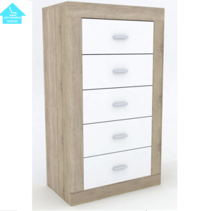 Wholesale Eco-friendly Chest of Drawers Bedroom Furniture Living Room Furniture Wooden Storage Cabinet Modern Wood Grain 100pcs