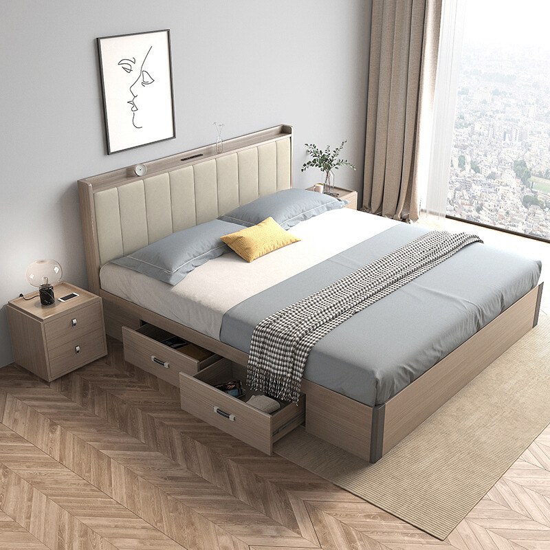 simple design furniture MDF kid single bed with drawer bedroom sets bedroom furniture camas de madera